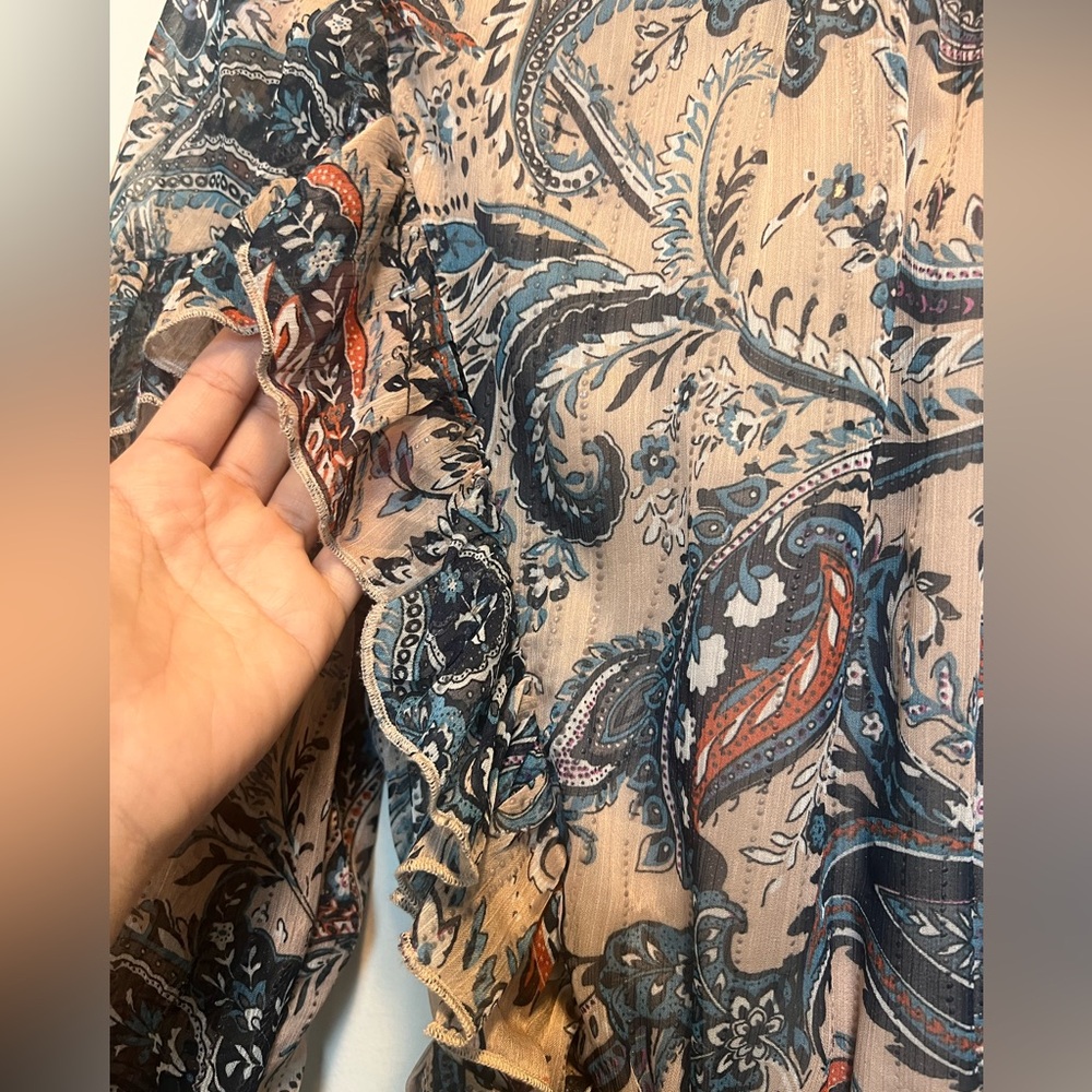 River Island Paisley Print Long Sleeve Dress - Picture 3 of 16